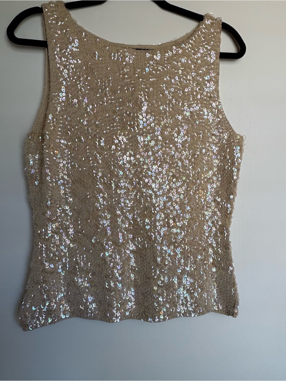 NWT Y2K INC International Concepts Silk Sequin Paillette Tank M